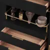 Dolawn 140 cm Black Wood Sideboard with Tray Wine Rack