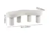 Modern White Bedroom Bench Boucle Tufted Long Bench with 4 Legs