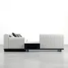 3-Piece Cotton & Linen L-Shaped Sectional Sofa with Side Open Storage