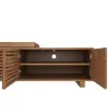 Extendable Grille-Inspired Walnut TV Stand with Storage(1600mm-2100mm)