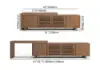 Extendable Grille-Inspired Walnut TV Stand with Storage(1600mm-2100mm)