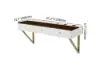 120 cm Modern White Floating Makeup Vanity (Set) with Tempered Glass Top