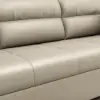 188 cm 2-Seater Faux Leather Pull-out Sleeper Sofa with Storage and Side Pockets – Beige Full Convertible