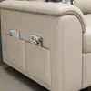 188 cm 2-Seater Faux Leather Pull-out Sleeper Sofa with Storage and Side Pockets – Beige Full Convertible