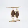100 cm White Accent Console Table with Sintered Stone Top