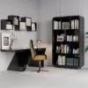 Picture of Chicent 2000mm Modern Black Bookshelf 4-Tier Standard Bookcase with Rich Storage