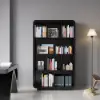 Picture of Chicent 2000mm Modern Black Bookshelf 4-Tier Standard Bookcase with Rich Storage