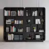 Picture of Chicent 2000mm Modern Black Bookshelf 4-Tier Standard Bookcase with Rich Storage