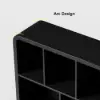 Picture of Chicent 2000mm Modern Black Bookshelf 4-Tier Standard Bookcase with Rich Storage