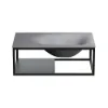 610mm Industrial Concrete Floating Bathroom Basin Wall-Mount with Towel Bar & Shelf Grey