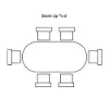 Fluve 160 - 200 cm Extendable Oval Whitewash Dining Table, Seats 4-6