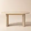 Fluve 160 - 200 cm Extendable Oval Whitewash Dining Table, Seats 4-6