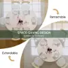 Japandi Extendable Dining Table 100 - 140 cm Whitewash 6-Seater Oval&Round Table