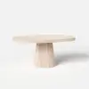 Japandi Extendable Dining Table 100 - 140 cm Whitewash 6-Seater Oval&Round Table