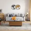 2108 cm Queen Cotton & Linen Pull-out Sofa Bed with Storage