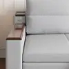 2108 cm Queen Cotton & Linen Pull-out Sofa Bed with Storage