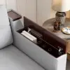 2108 cm Queen Cotton & Linen Pull-out Sofa Bed with Storage