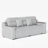 2108 cm Queen Cotton & Linen Pull-out Sofa Bed with Storage
