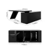 Modern 1803 mm L-Shaped Black Executive Desk with Left Hand Return