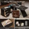 Modern 1803 mm L-Shaped Black Executive Desk with Left Hand Return