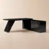 Modern 1803 mm L-Shaped Black Executive Desk with Left Hand Return