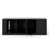 Modern 180 cm L-Shaped Black Executive Desk with Right Hand Return
