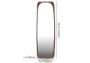 Mid-Century Rectangle Walnut Full Length Leaning Floor Mirror Wood Frame 175 cm x 50 cm
