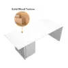 Modern 150 cm White Wood Desk with Movable Cabinet