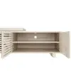 Extendable Grille-Inspired TV Stand with Storage(1600mm-2100mm)