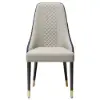 Diamic Blue Faux Leather Dining Chairs with Upholstered, 2 Pieces