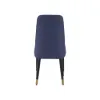 Diamic Blue Faux Leather Dining Chairs with Upholstered, 2 Pieces