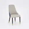 Diamic Blue Faux Leather Dining Chairs with Upholstered, 2 Pieces