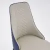 Diamic Blue Faux Leather Dining Chairs with Upholstered, 2 Pieces
