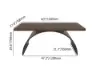 Industrial 160 cm Rectangular Walnut Wood Desk with Metal Base