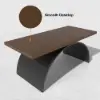 Industrial 160 cm Rectangular Walnut Wood Desk with Metal Base