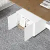 120 cm Lift-Top Extendable Coffee Table with Drawers & Cabinet – Walnut