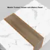 Vewal 120 cm Marble & Walnut Veneer Block Coffee Table with 2 Drawers