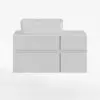 Modern 80 cm Floating Single Bathroom Vanity with Stone Resin Top, Ceramic Basin – White