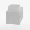 Modern 80 cm Floating Single Bathroom Vanity with Stone Resin Top, Ceramic Basin – White
