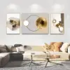 3 Pieces Modern Geometric Abstract Wall Decor Set Canvas Print with Frame Living Room – Rectangle