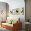 3 Pieces Modern Geometric Abstract Wall Decor Set Canvas Print with Frame Living Room – Rectangle