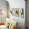 3 Pieces Modern Geometric Abstract Wall Decor Set Canvas Print with Frame Living Room – Rectangle