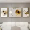 3 Pieces Modern Geometric Abstract Wall Decor Set Canvas Print with Frame Living Room – Rectangle