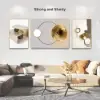 3 Pieces Modern Geometric Abstract Wall Decor Set Canvas Print with Frame Living Room – Rectangle
