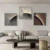 3 Pieces Modern Abstract Wall Decor Set Square Canvas Print with Frame Living Room