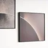 3 Pieces Modern Abstract Wall Decor Set Square Canvas Print with Frame Living Room