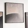 3 Pieces Modern Abstract Wall Decor Set Square Canvas Print with Frame Living Room