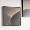 3 Pieces Modern Abstract Wall Decor Set Square Canvas Print with Frame Living Room