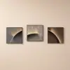 3 Pieces Modern Abstract Wall Decor Set Square Canvas Print with Frame Living Room