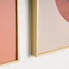 3 Pieces Modern Geometric Abstract Wall Decor Set Canvas Print with Frame Living Room